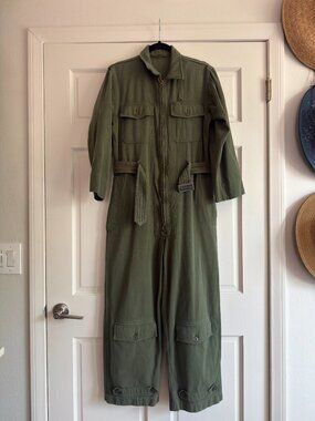 Vintage Air Force Davis Sportswear Green Flight Suit/Jumpsuit